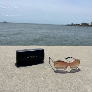 Versace Shield Gradient Lens Sunglasses